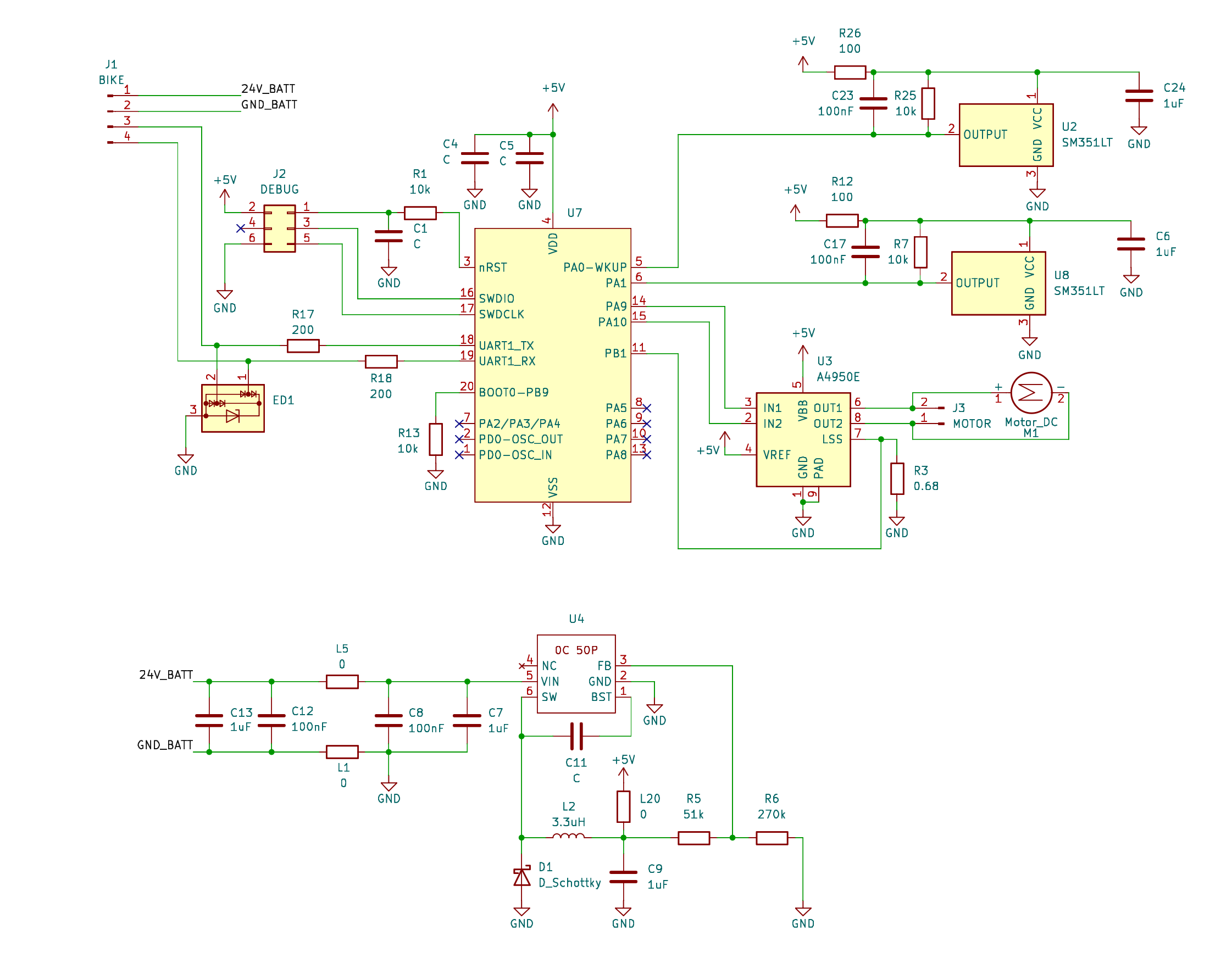 My schematic for the Van Moof S3 e-shifter.